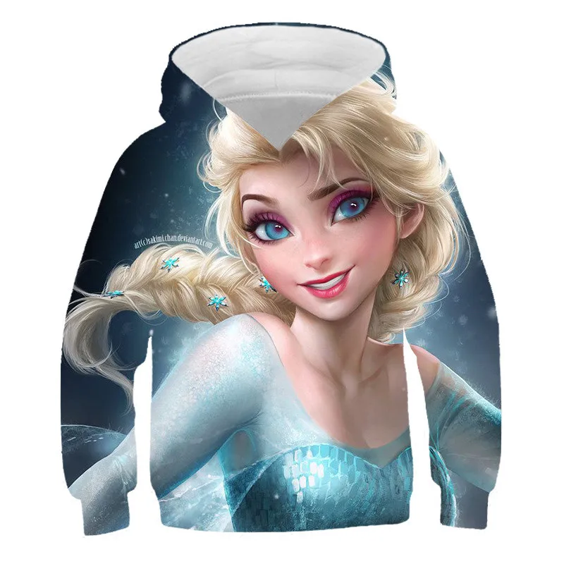 

2023 year Frozen Hoodies Brand springtime Clothes Kids Long Sleeve Sweatshirts Elsa Hoodies Girl Autumn Tops Clothing Sale For