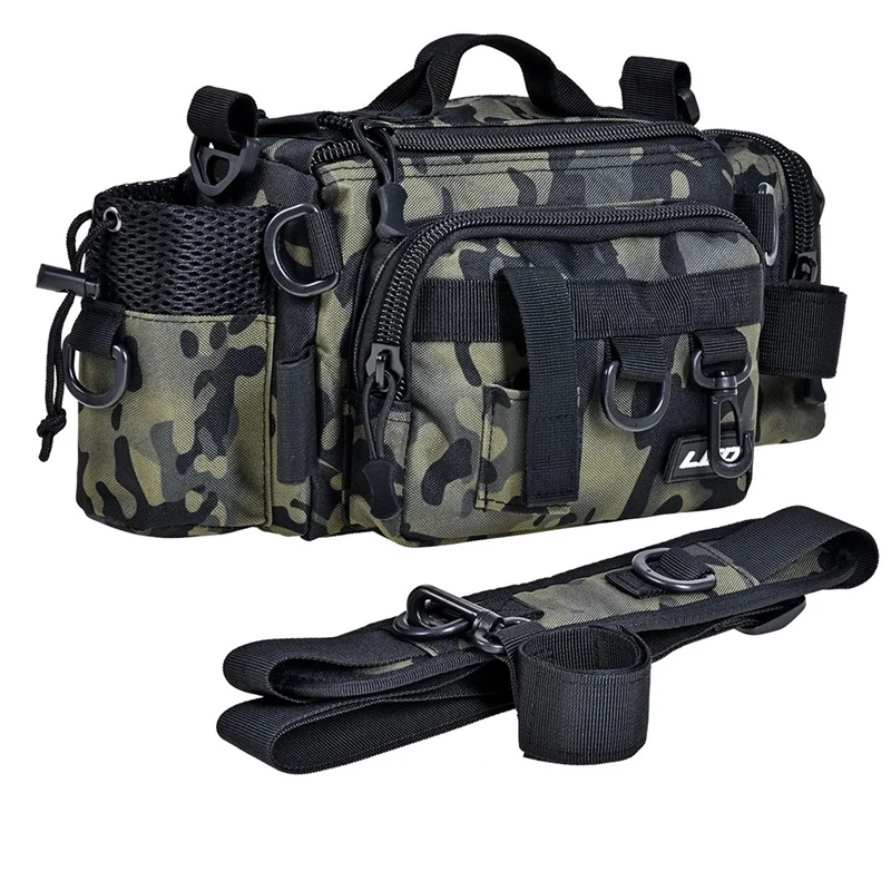 

LEO Fishing Tackle Bag Single Shoulder Crossbody Bags Waist Pack Fish Lures Gear Storage Fishing Box Bag Storage Bag
