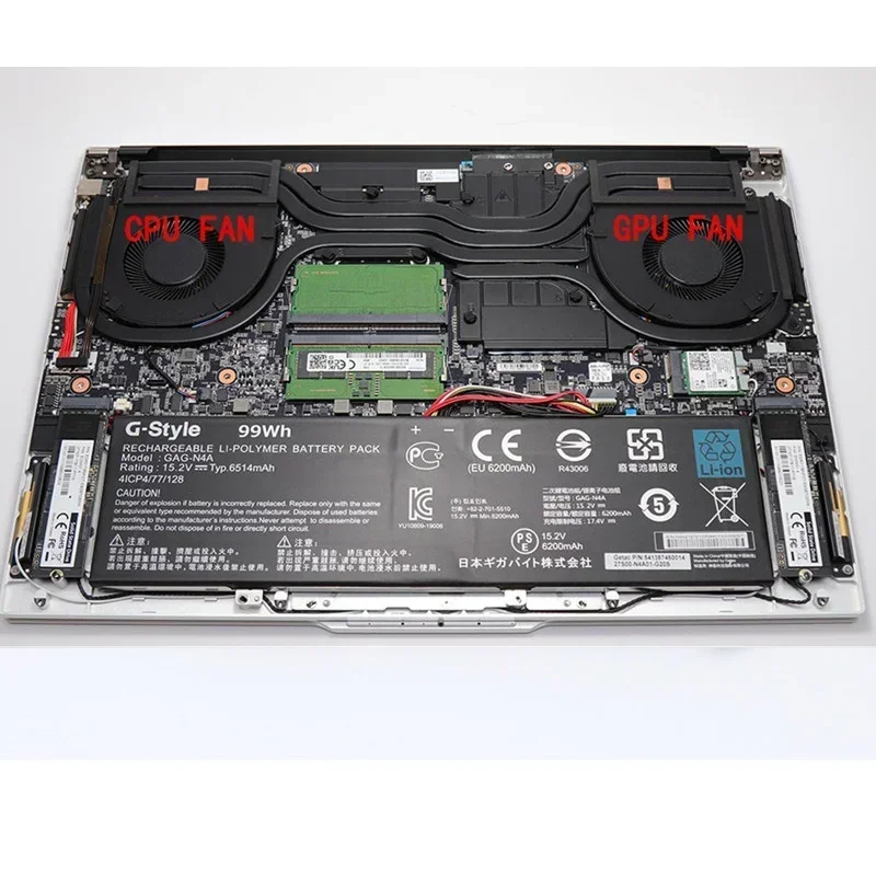 Новый оригинальный вентилятор охлаждения процессора ноутбука для GIGABYTE AERO 16 YE5