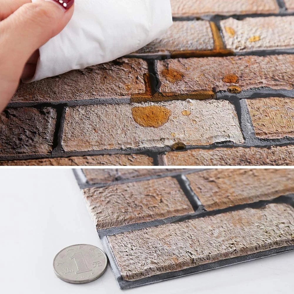 Клейкие настенные 3d-панели самоклеящиеся водонепроницаемые обои с рисунком