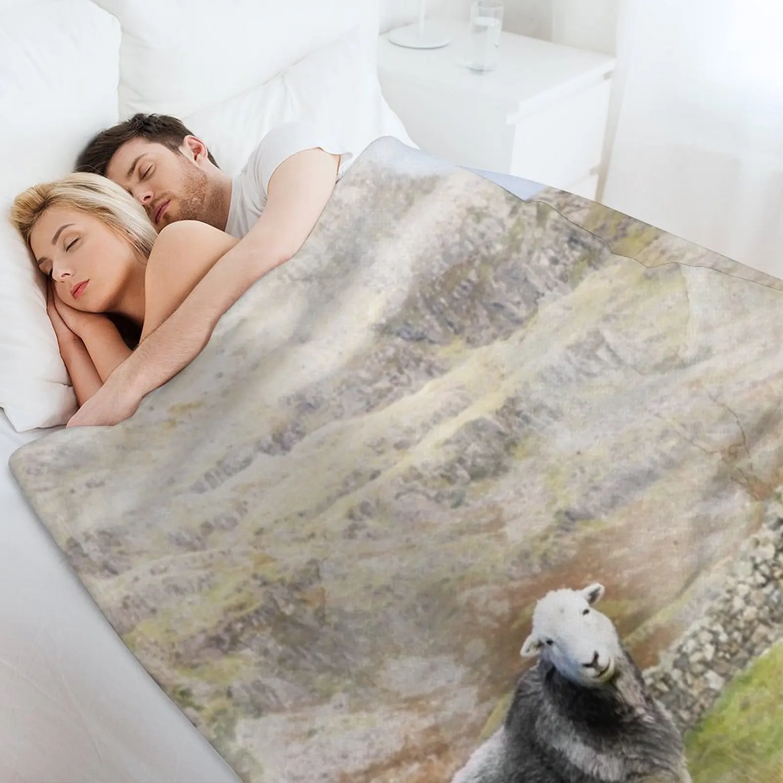 Herdwick овечье пейзажное акварельное одеяло для фотографий плюшевое роскошное