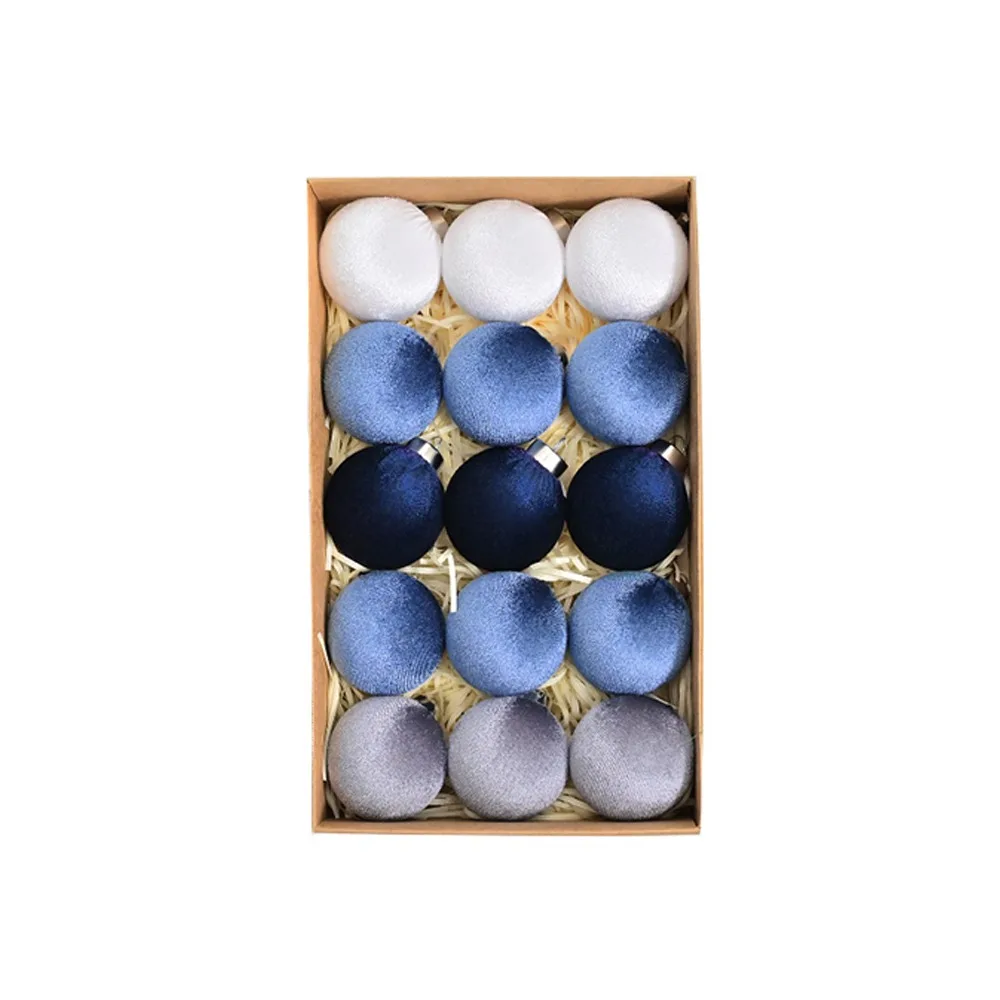 

15 шт. бархатные рождественские шары