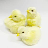 simulation plush chick model realistic furry animal doll artificial chicken home decoration easter childrens teaching toy gift