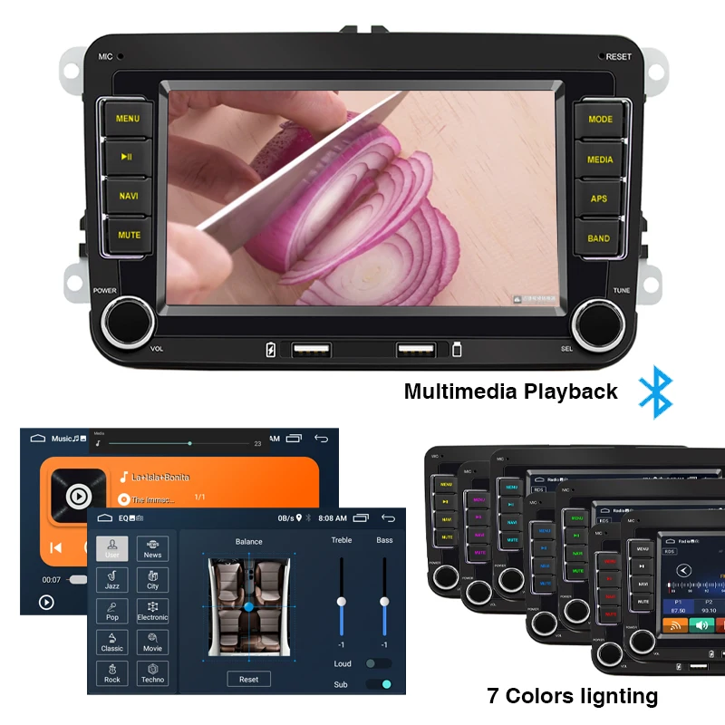 Автомобильный радиоприемник 2 Din VW Android Carplay Bluetooth Android-Авто DAB Plus FM RDS GPS Wifi головное