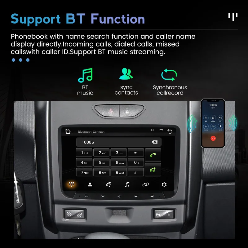 Автомагнитола MEKEDE 8 Гб 128 ГБ 2 Din Android дюймов для Dacia Sandero Duster Renault Captur Lada Xray Logan