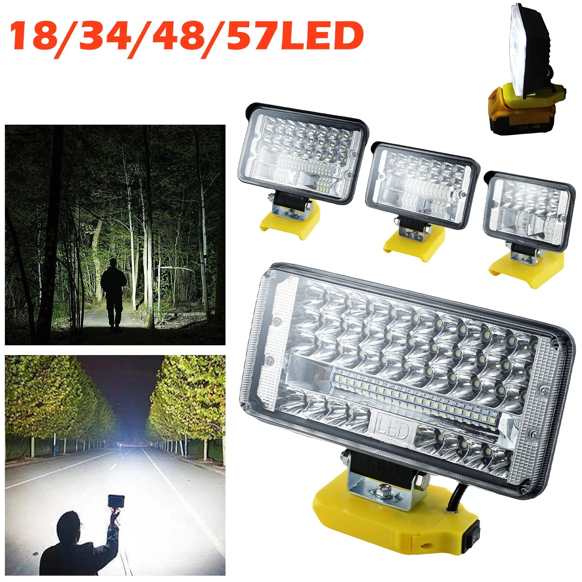 LED Work Light Flashlight Outdoor Lighting Work Lamp Camping