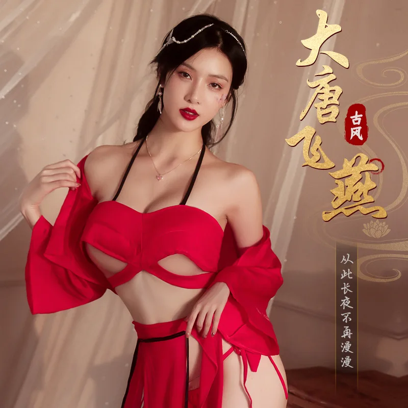 

Jimiko элегантные женские костюмы эротический комплект, рождественское порно, винтажное нижнее белье, китайский женский костюм, Тюлевое прозр...