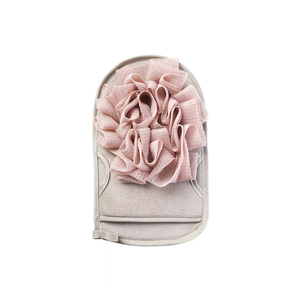 

Adults Double Sided Shower Gloves Home Hotel Bathing Glove Back Chest Leg Bath Ball Scrubber Bathroom Supplies Pink