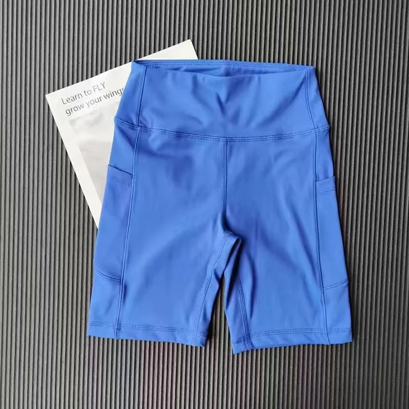 

Женские шорты Lulu для йоги с высокой талией, спортивные дышащие 5-точечные брюки, обтягивающие бедра штаны для фитнеса, шорты для тренажерног...