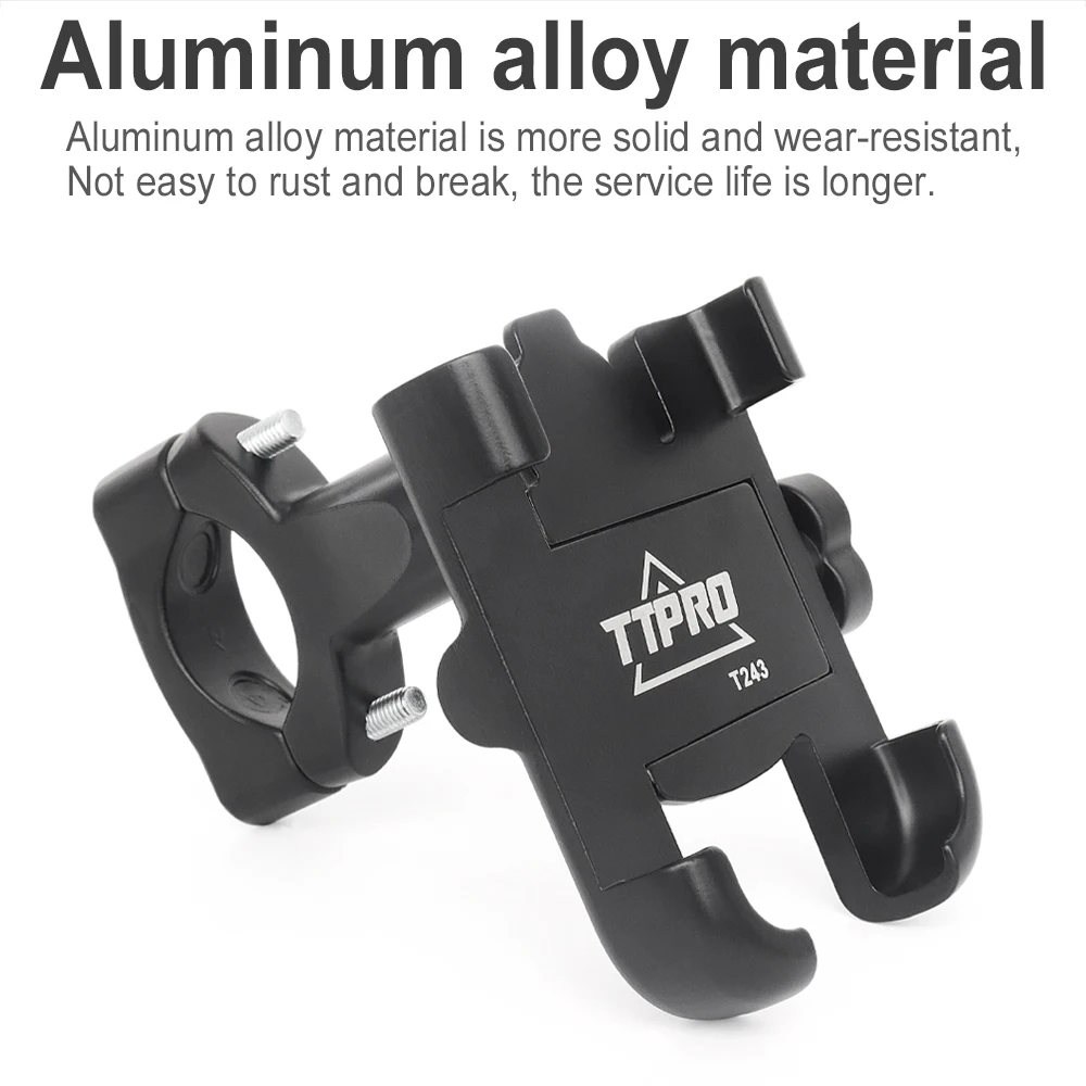 Держатель для телефона TTPRO T243 велосипедный алюминиевый Противоскользящий