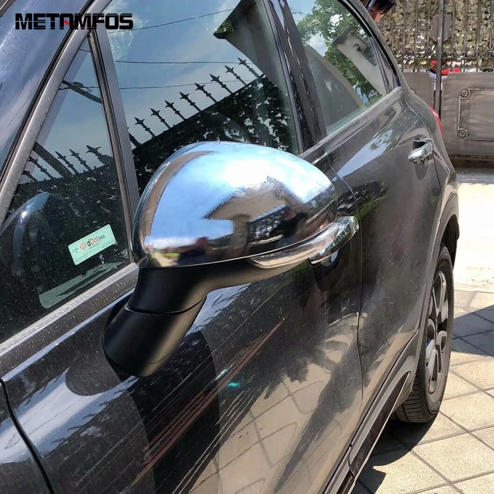 

For Fiat 500X 2014 2015 2016 2017 2018 Chrome Side Door Mirror Rear View Cover Trim Protector Sticker Accessories Car Styling