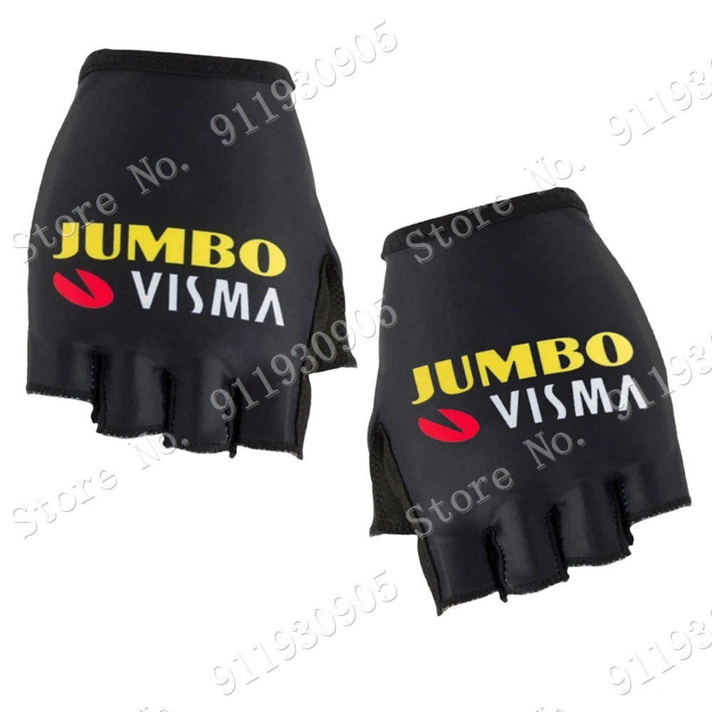 

Мужские велосипедные перчатки Jumbo Visma, черные велосипедные перчатки с полупальцами, велосипедные перчатки для мужчин, одежда для велоспорта...