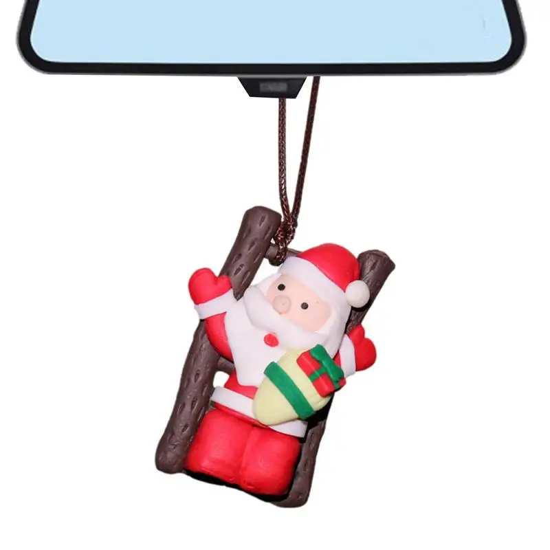 

Christmas Car Hanging Ornaments Christmas Santa Claus Climb Stairs Rearview Mirror Accessories Christmas Hanging Decorations For