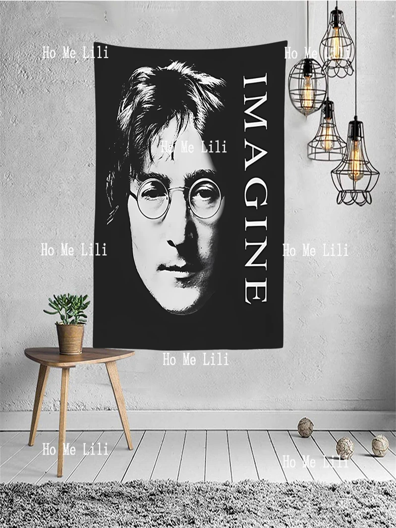 Графический настенный гобелен с изображением британских музыкантов для спальни