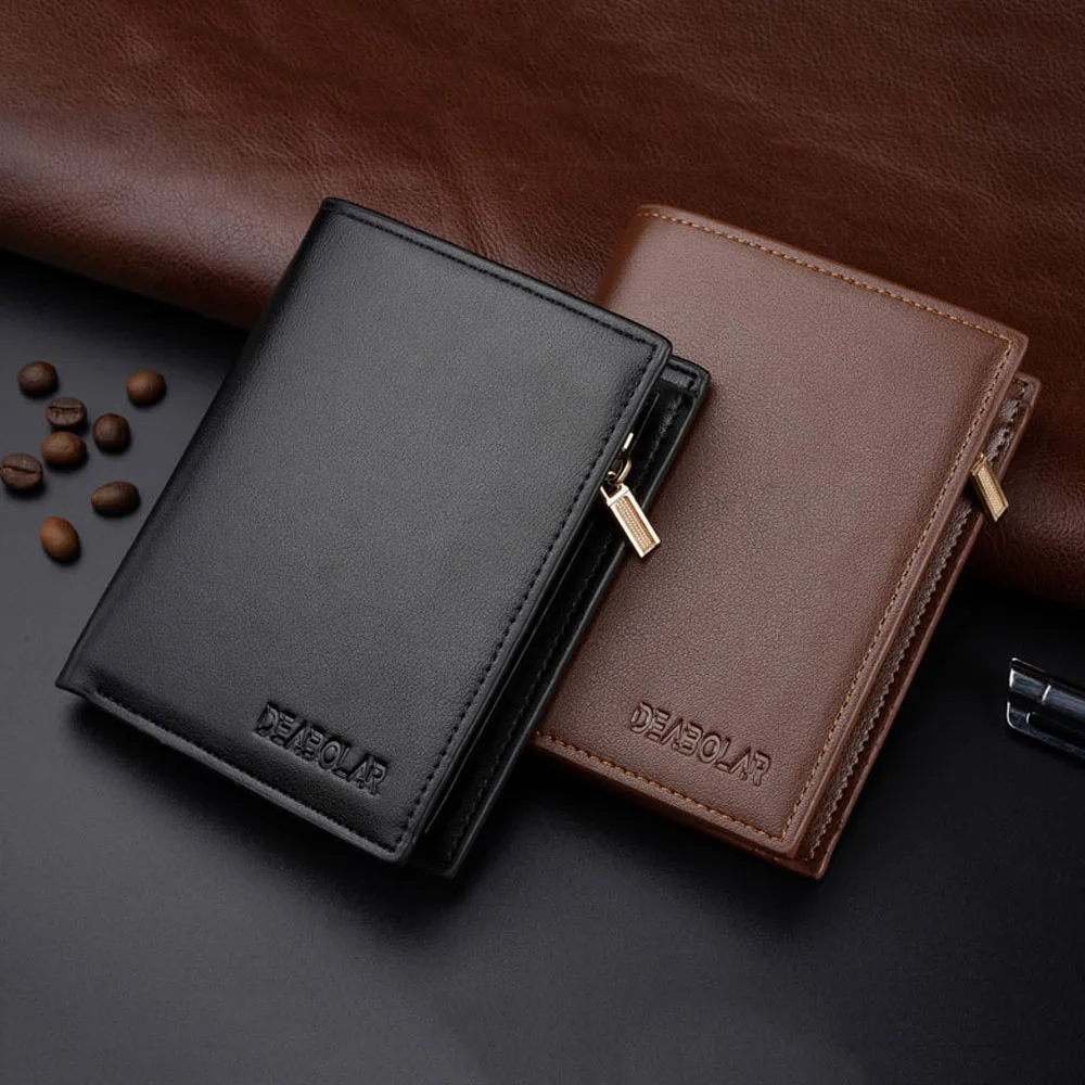 

Purse Men Coin Credit Card Holder Porte Monnaie Homme Wallet Portafoglio Uomo Feuille Luxe Carteira De Couro Masculina Bags Mens