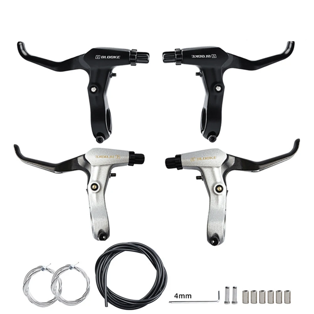 

MTB Bicycle Brake Levers Derailleur Cable Kit Mountain Bike Disc V Caliper Set Ergonomic Design Comfortable Hand Sensitive Brake