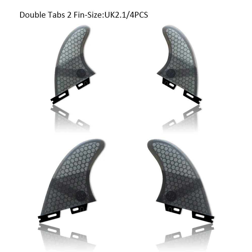 

UPSURF FCSⅡ Surfboard Fin UK2.1 Grey Color Quad Fin Set Fiberglass Honeycomb Paddleboard Good Quality Sup Accessories