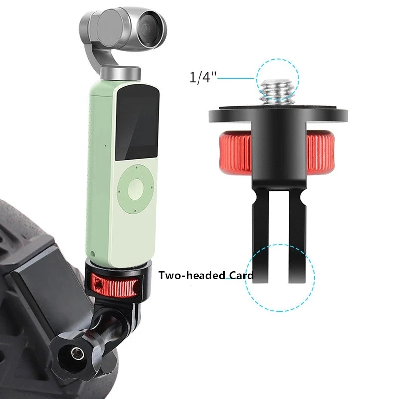 

Universal Mini 1/4 Adapter Aluminum Tripod 360°Rotation Fixed Seat Mount Bracket For insta360 Gopro 10 9 Dji Osmo Pocket 2