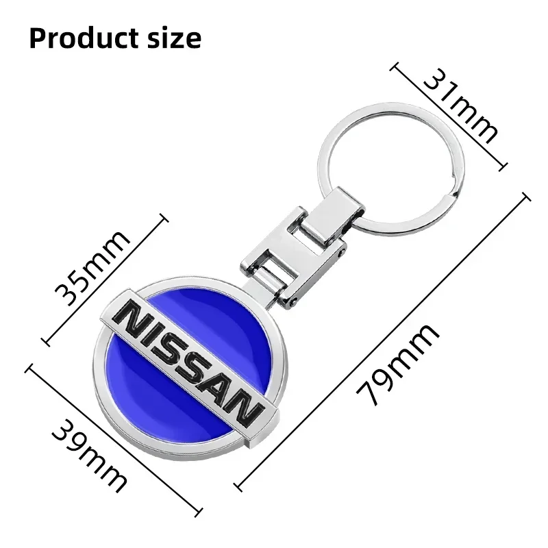Металлический автомобильный брелок-подвеска двухсторонний брелок для ключей