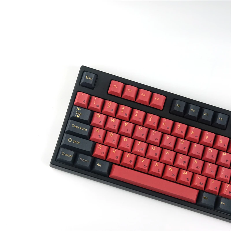 

Клавиатура GMK Red Samurai PBT с сублимационной печатью, персонализированный колпачок для клавиш с вишневым профилем для MX Switch, механическая