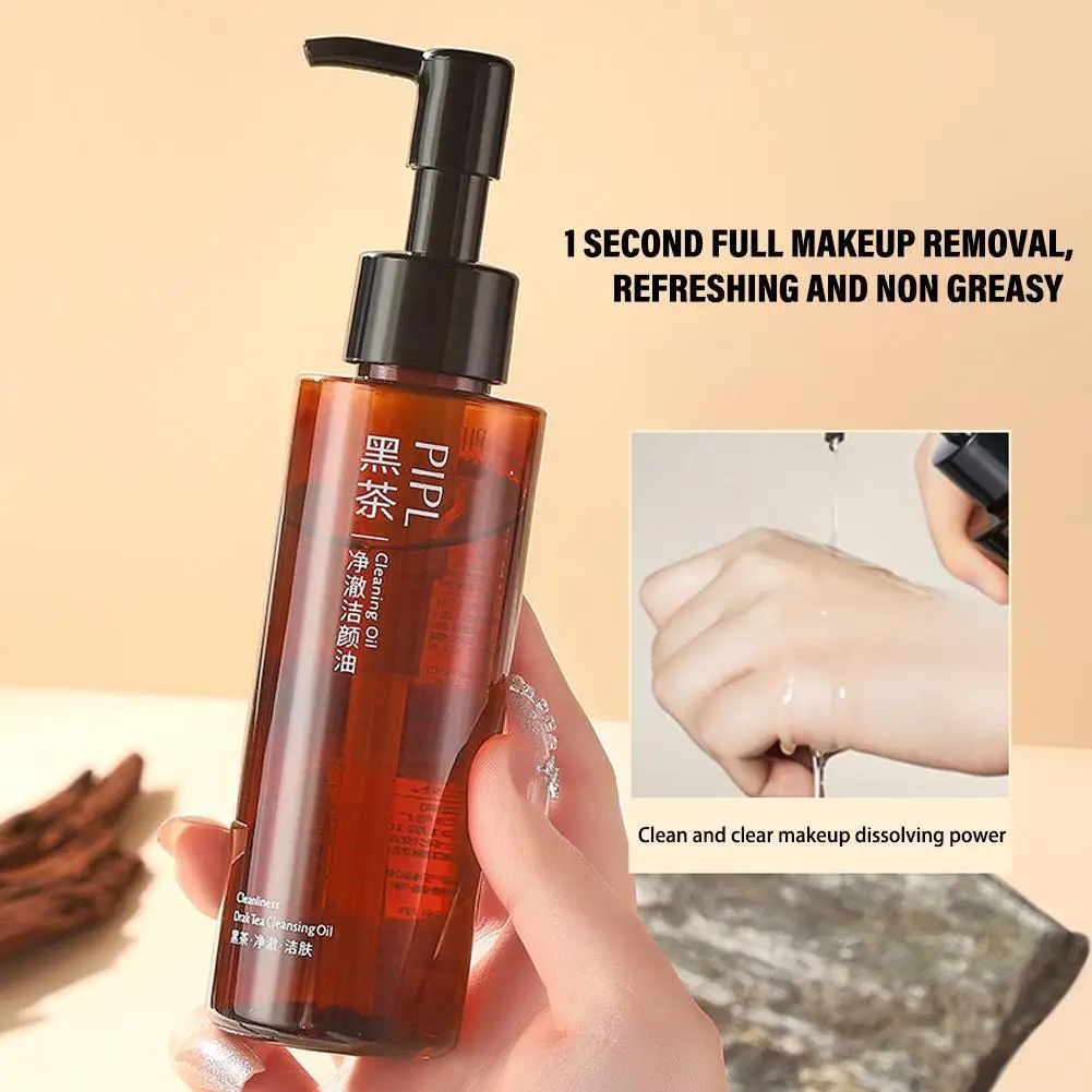 

Black Tea Liquid Facial Cleansing Oil Remover Makeup Sensitive Face Oil Deep Cleaner Makeup Based Skin Gentle Cosmetics makeup