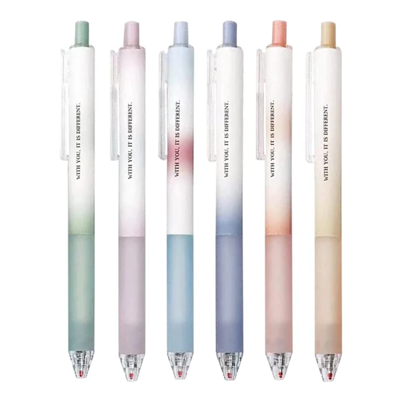 

6Pcs Retractable Gel Pens, 0.5Mm Fine Point, Black Ink Gel Pens