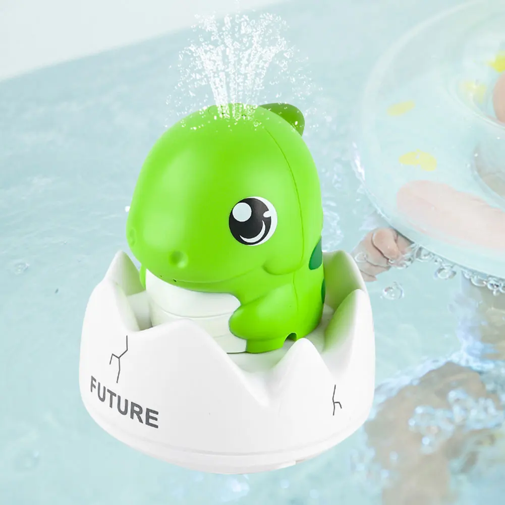 

Cartoon Dinosaur Baby Bath Toy Battery Powered Electric Baby Bathtub Toy Plastic Bathroom Sprinkler Toy Smooth for Outdoor Beach