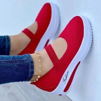 womens platform sneakers 2022 autumn new fashion hollow breathable vulcanized shoes casual wedge mesh sneakers plus size 3543