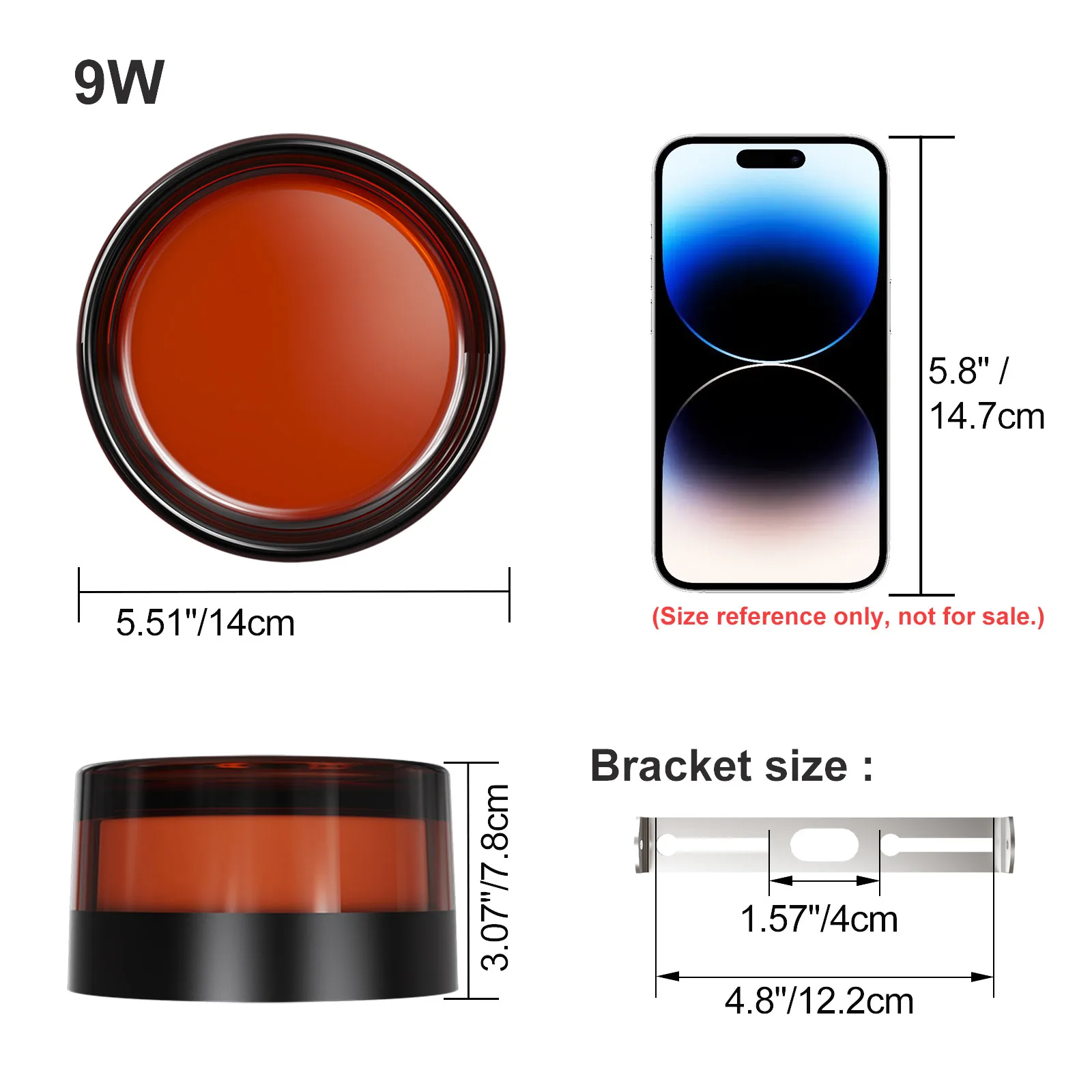 

LVL Modern LED Wall Lamp 9W Small Round & Square Waterproof IP65 CCT Indoor/Outdoor Source Wall Sconces Smokey Grey Fixture