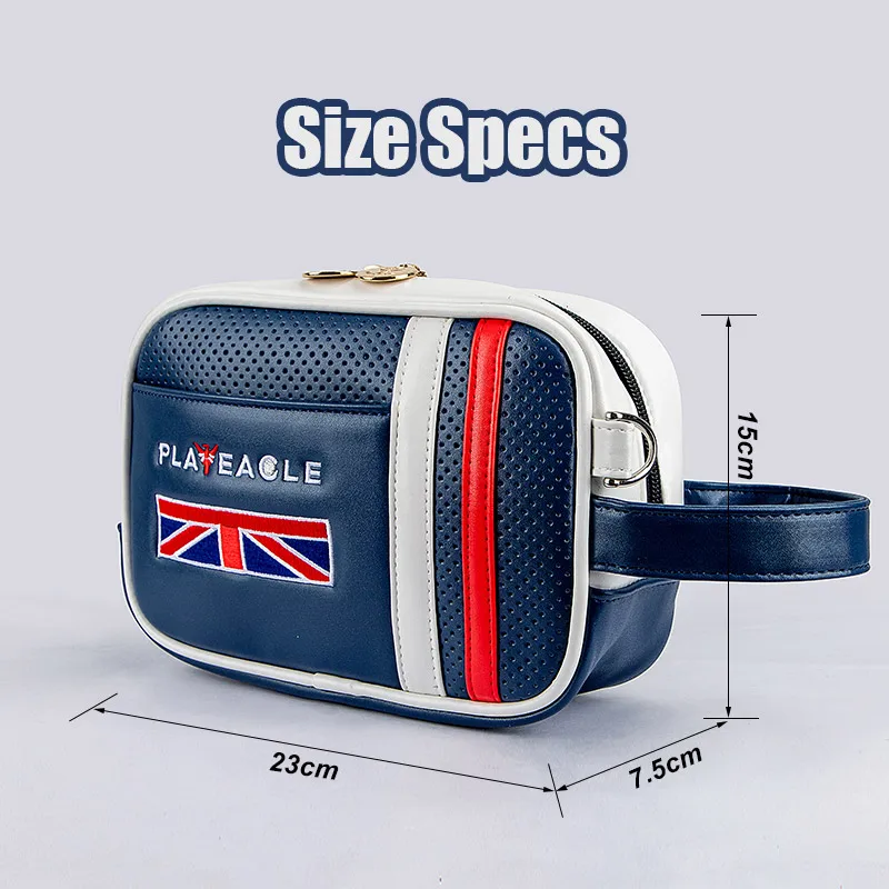 PLAYEAGLE 2023 Unisex Golf Pouch Bag Handbag PU Matreial Larger Capacity Mini  With Zipper For Men Women