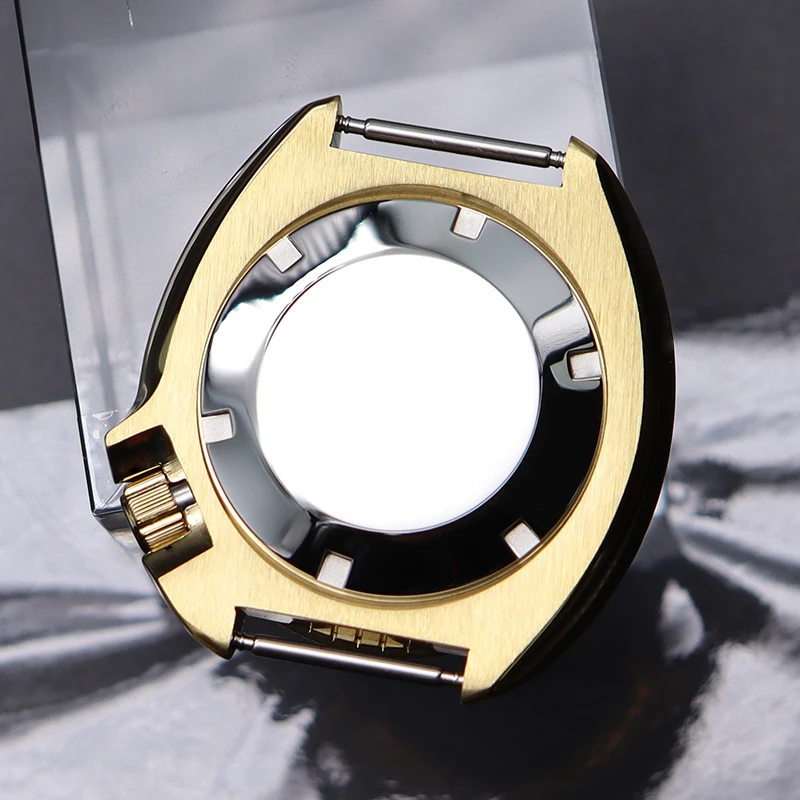 Роскошные мужские часы золотые 44 мм флуоресцентные из нержавеющей стали 316L