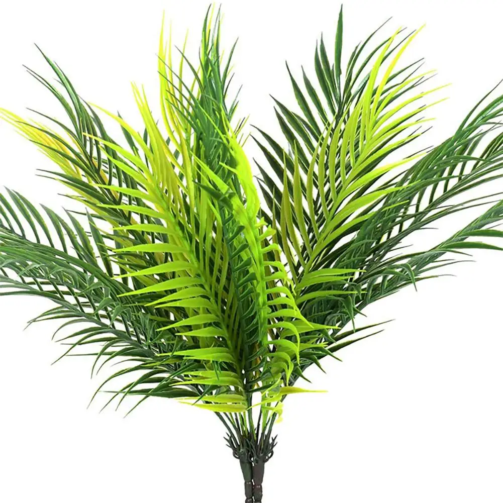 

1pc/2pcs Artificial Fake Palm Leaves 9-branches Tropical Jungle Plants For Tropical Party Zoo Home Decor