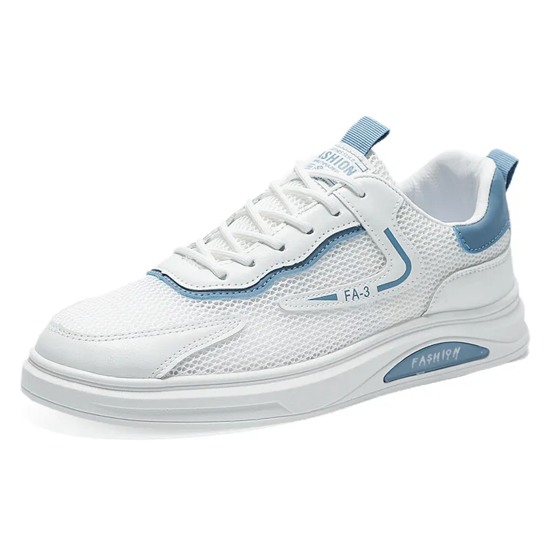 

Летняя Корейская сетчатая дышащая повседневная обувь для скейтборда легкие модные белые туфли мужская обувь