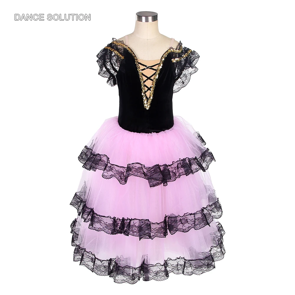 

7 Colors Off-shoulder Ballet Tulle Dress Romantic Ballet Costume Spanish Dress for Women & Girls Performance Dancewear 20511