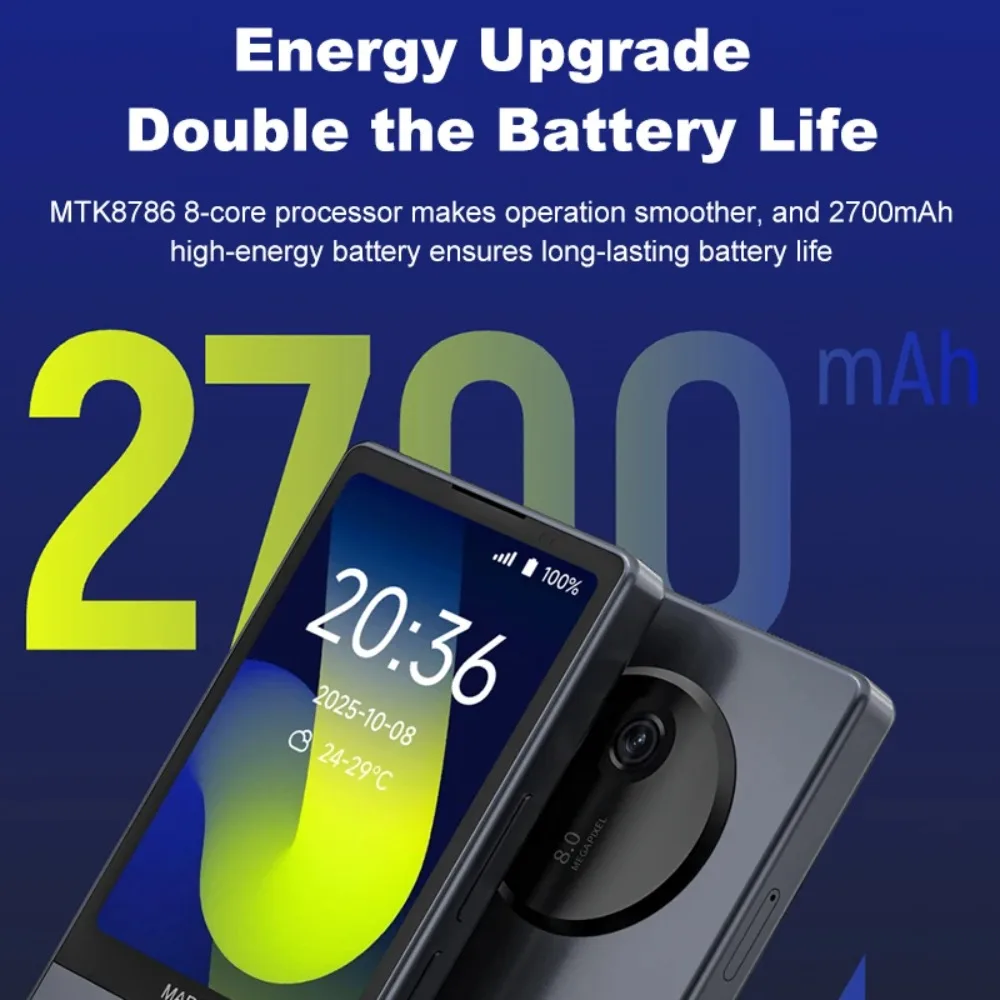 Фото Смартфон QIN F25 с Google Play, 3.54-дюймовым экраном, 6 ГБ ОЗУ + 128 ГБ ПЗУ, 2700 мАч, русской, ивритской и арабской клавиатурой, 4G LTE, Android 14 №3