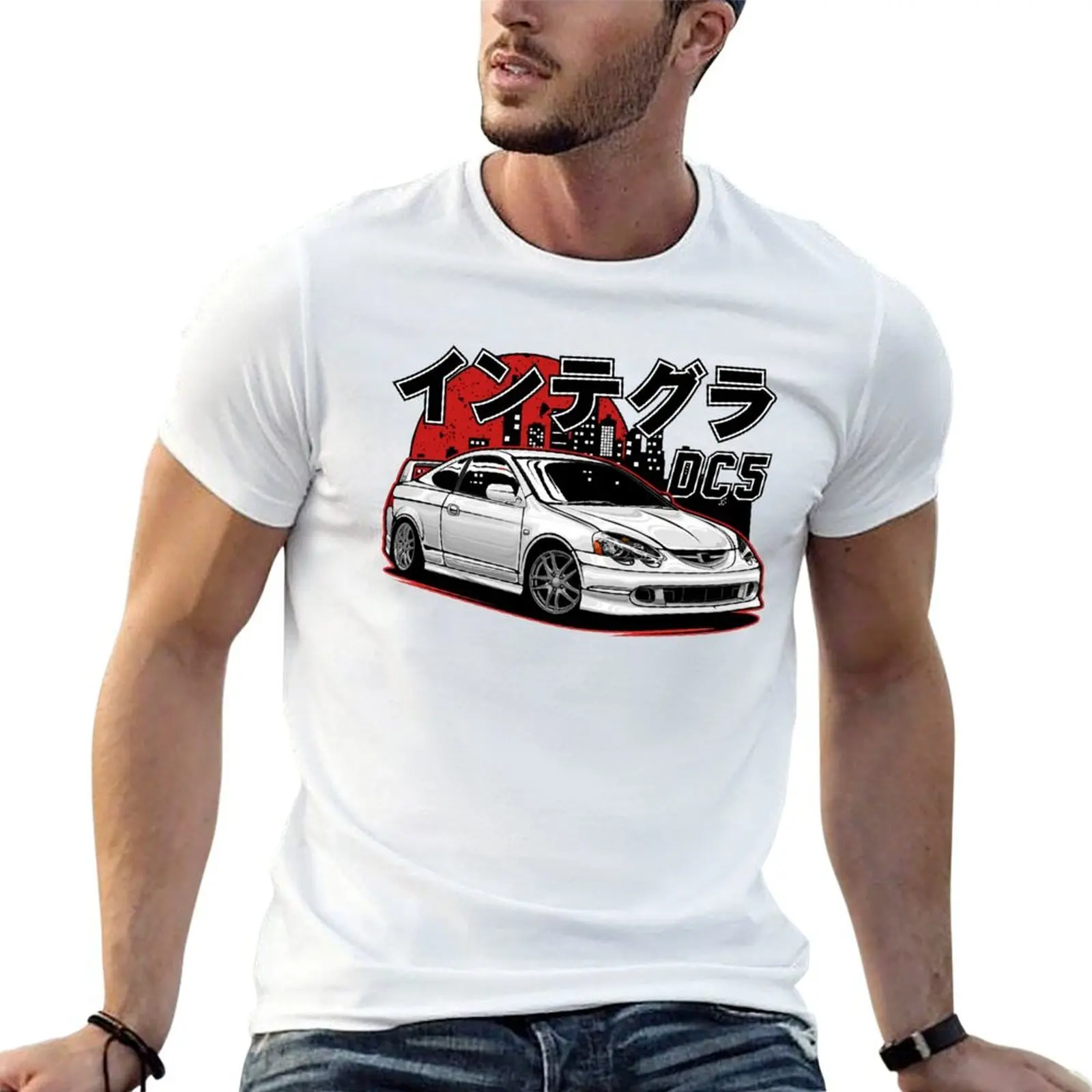 Фото Футболка Integra DC5 Type R, повседневная базовая футболка с коротким рукавом №1