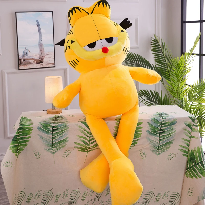 100cm Cute Soft Fat Cartoon Garfield Plush Toys Office Nap stuffed animal Pillow Home Comfort Cushion Gift Doll for Kids Girl