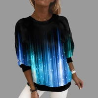 latest fashion maiden y2k pullover gradient led light sheet print sweatshirt women spring long sleeve top casual outer garment