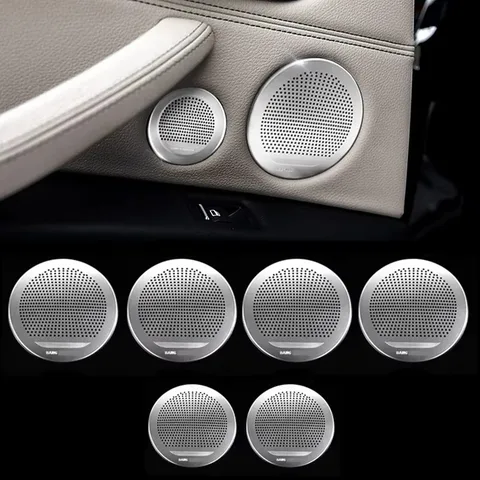 Для BMW X5 X6 E70 E71 декоративная крышка для автомобильной двери аудио динамика защитная наклейка из нержавеющей стали аксессуары для интерьера