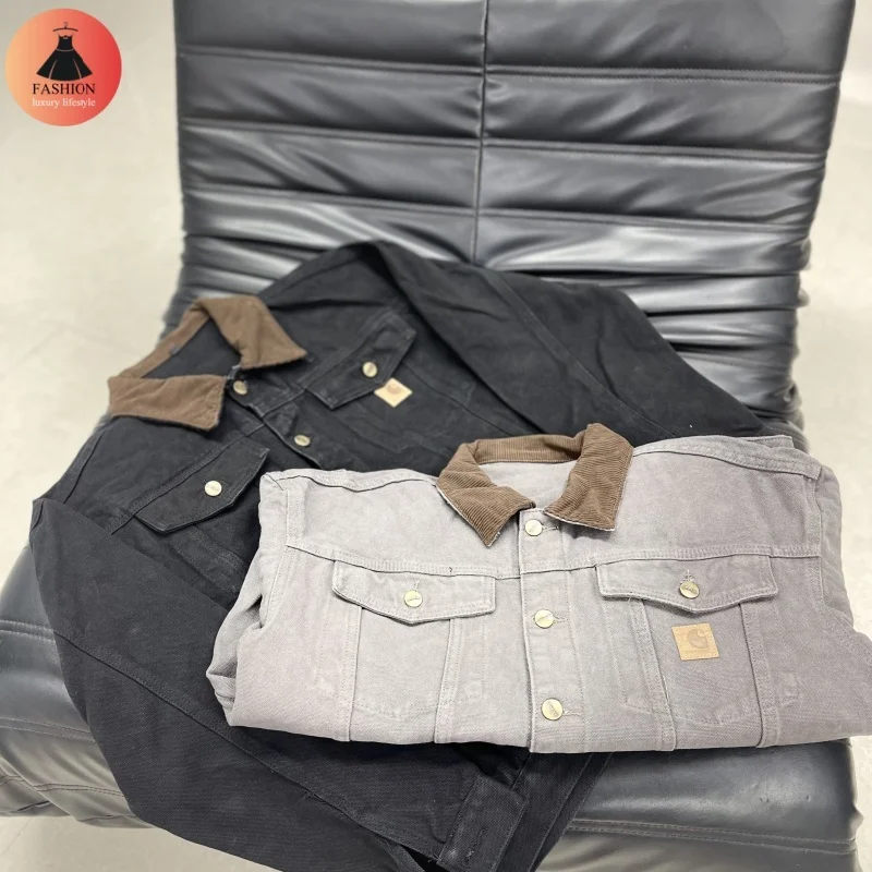 Новая винтажная тяжелая джинсовая куртка с цветными блоками мужская и женская