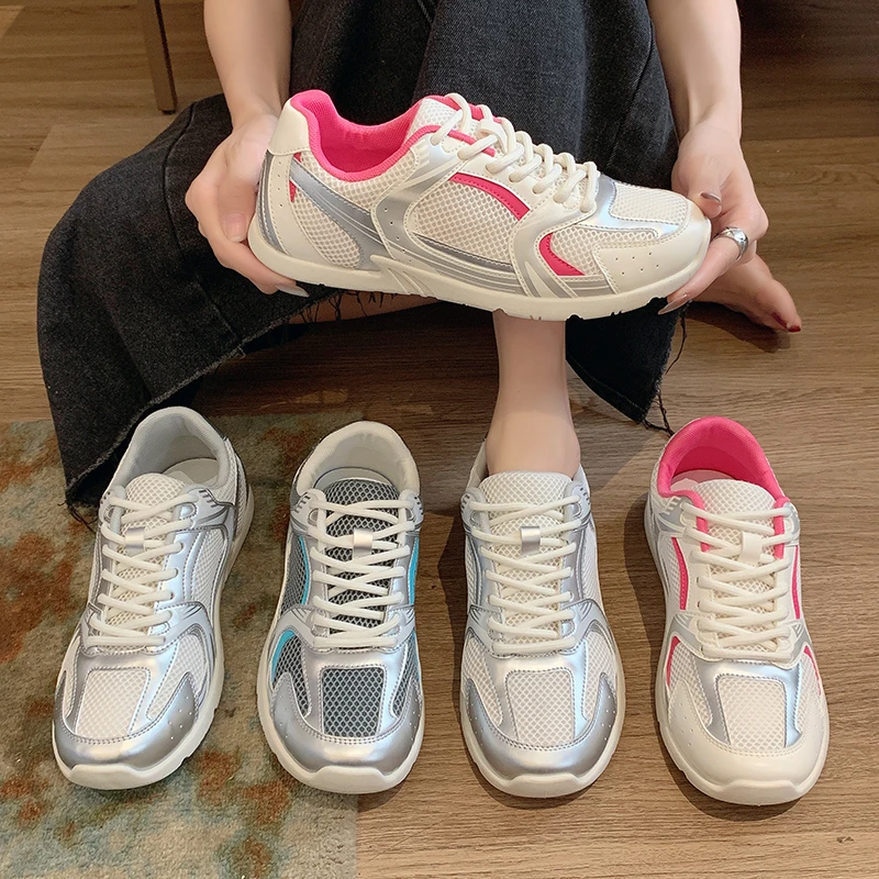 Дизайнерская Брендовая женская обувь летняя дышащая сетчатая на мягкой подошве