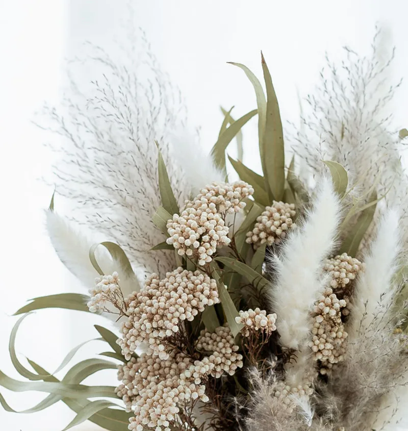 Свадебная пампасная трава Декор для дома перо сушеные цветы букет натуральные