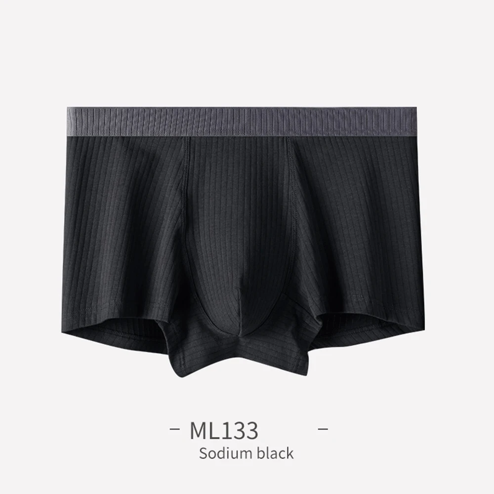2022 Pure Cotton Men Underwear Mid-Waist Solid Color Breathable Boxer Soft Panties Comfortable Lingerie Fashion Underpanties