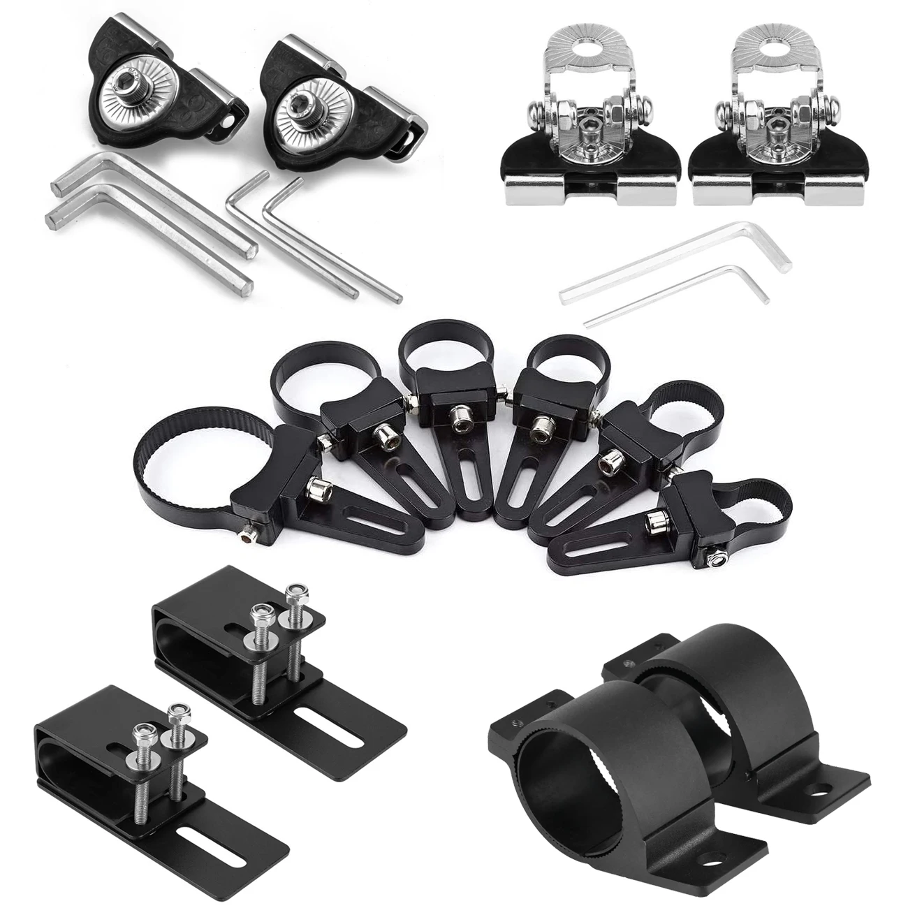 

BRACKET 1PAIR CAR LED LIGHT DRIVING HEADLAMP HOLDER UNIVERSAL BULLBAR TUBE BAR ENGINE HOOD ROOF RACK LUGGAGE BAR LAMP CLAMP