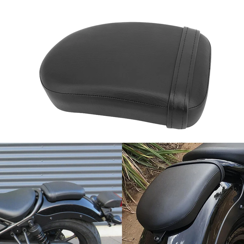 Motorcycle Rear Leather Passenger Pad Seat Black Cushion Pillion For Honda Rebel CMX300 CMX500 2017-2022 Motocross Accessories