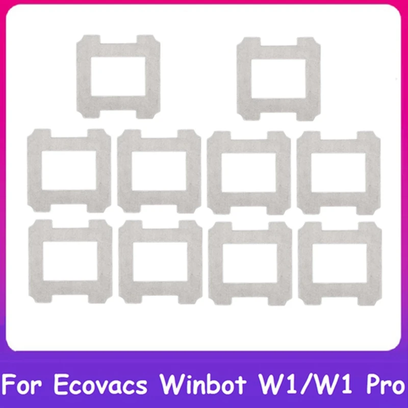 

10Pcs Mop Cloth Washable Mop Pads For Ecovacs WINBOT W1/W1 Pro Window Vacuum Cleaner Accessories