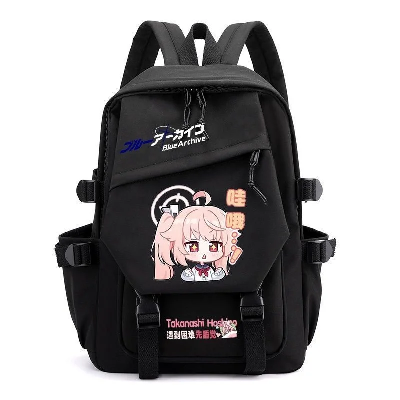 Синий архив Takanashi Hoshino Рюкзак для подростков Школьная сумка книг Унисекс Мода Mochila