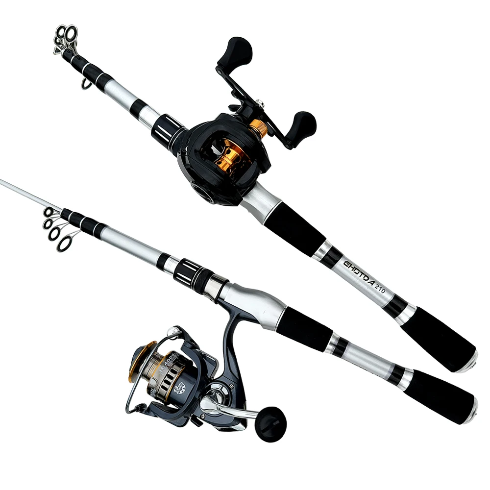 Набор телескопических удилищ для ловли на приманку 1 5-2 4 м короткое удилище