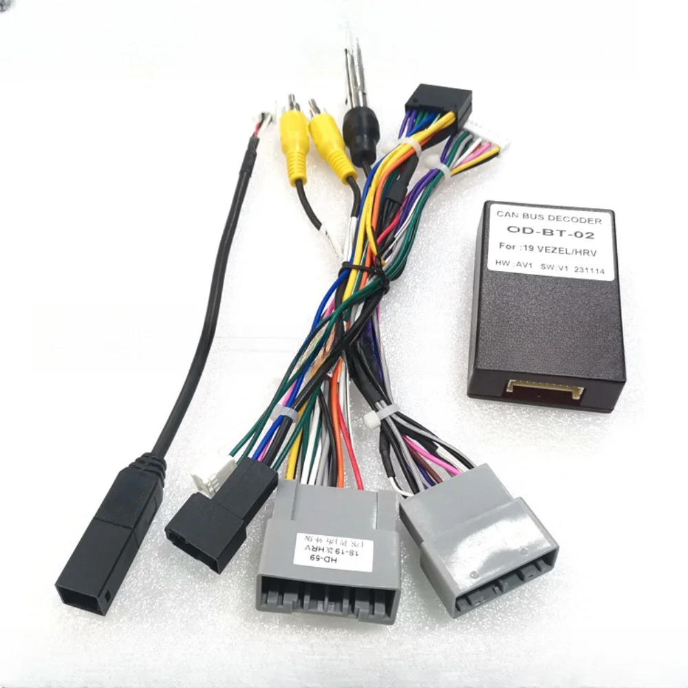Для Honda VEZEL/HRV 2019 Android 2 Din GPS видеоплеер с can-шиной 16-контактный проводной жгут