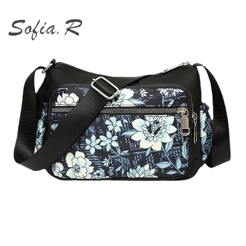 

Women's Oxford Shoulder Bag 2023 New Large-capacity Printing Oxford Shoulder Messenger Durable Middle-aged Mother Bag